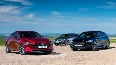 Mazda 3 vs Ford Focus vs Volkswagen Golf - header