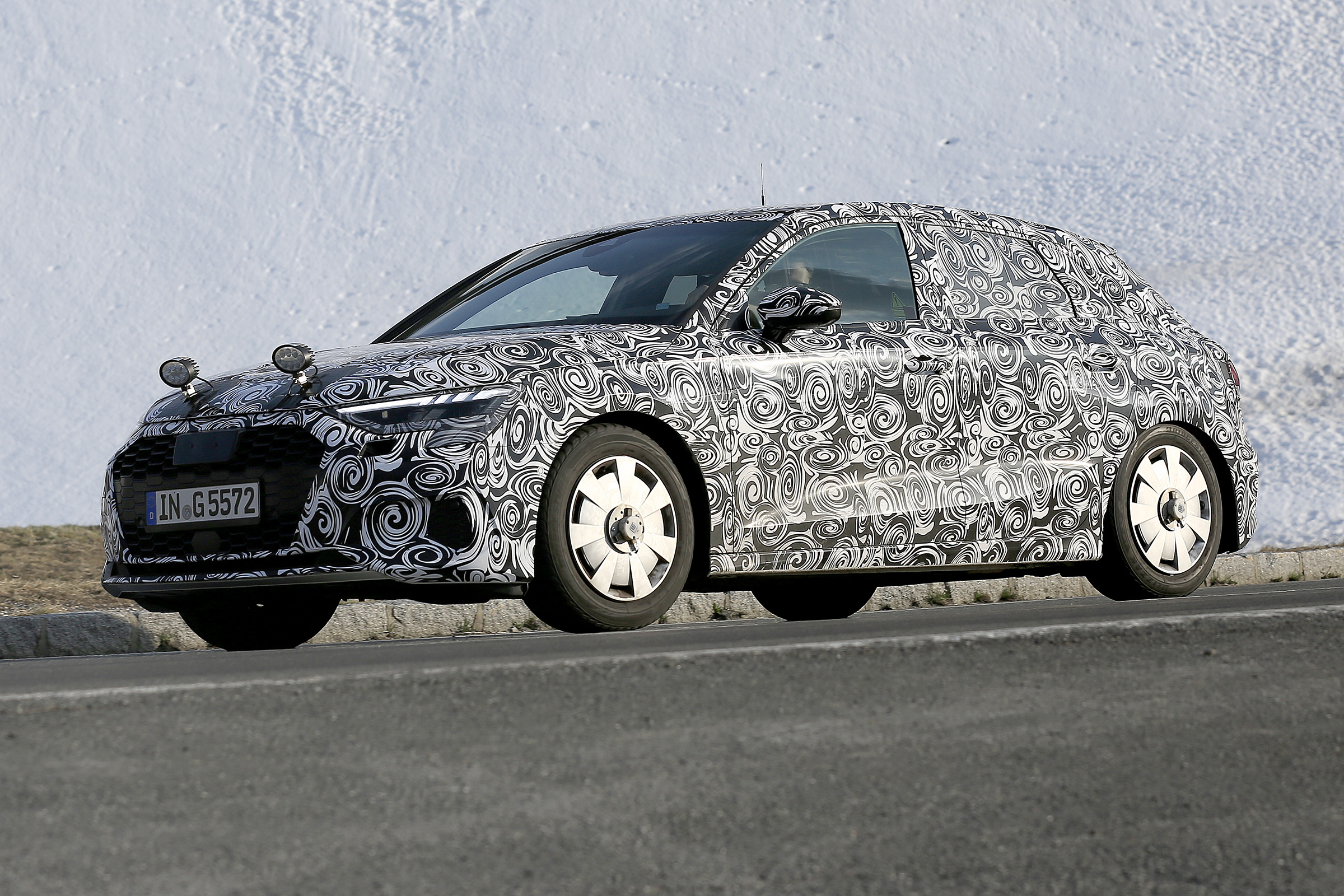 Audi A3 spied - front 3/4 tracking