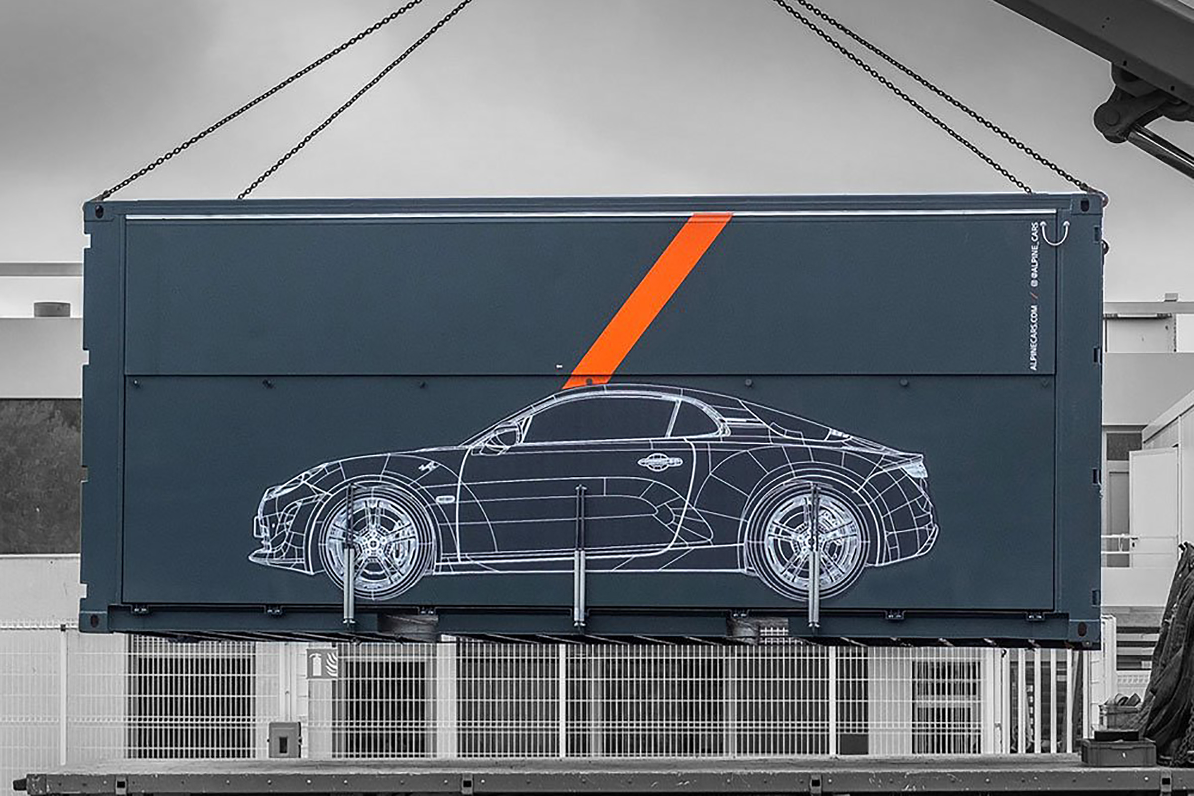 Alpine A110 in container