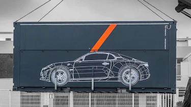 Alpine A110 in container