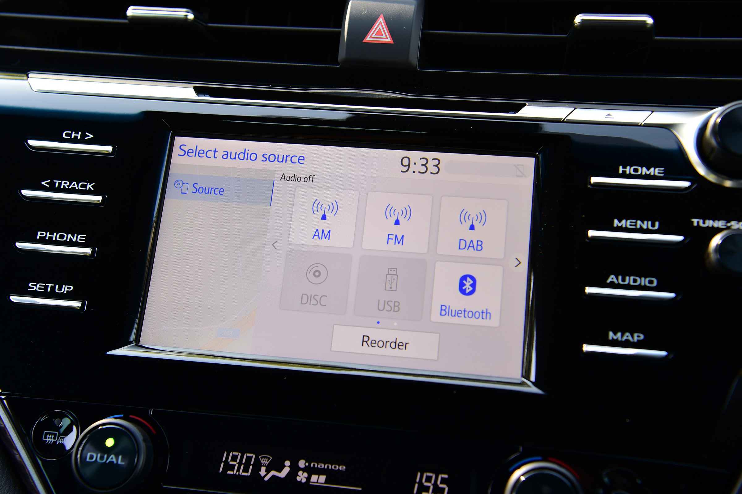 Toyota Camry - infotainment screen