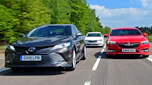 Toyota Camry vs Vauxhall Insignia Grand Sport vs Skoda Superb - header