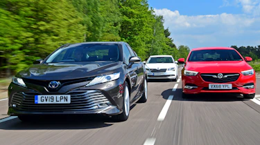 Toyota Camry vs Vauxhall Insignia Grand Sport vs Skoda Superb - header