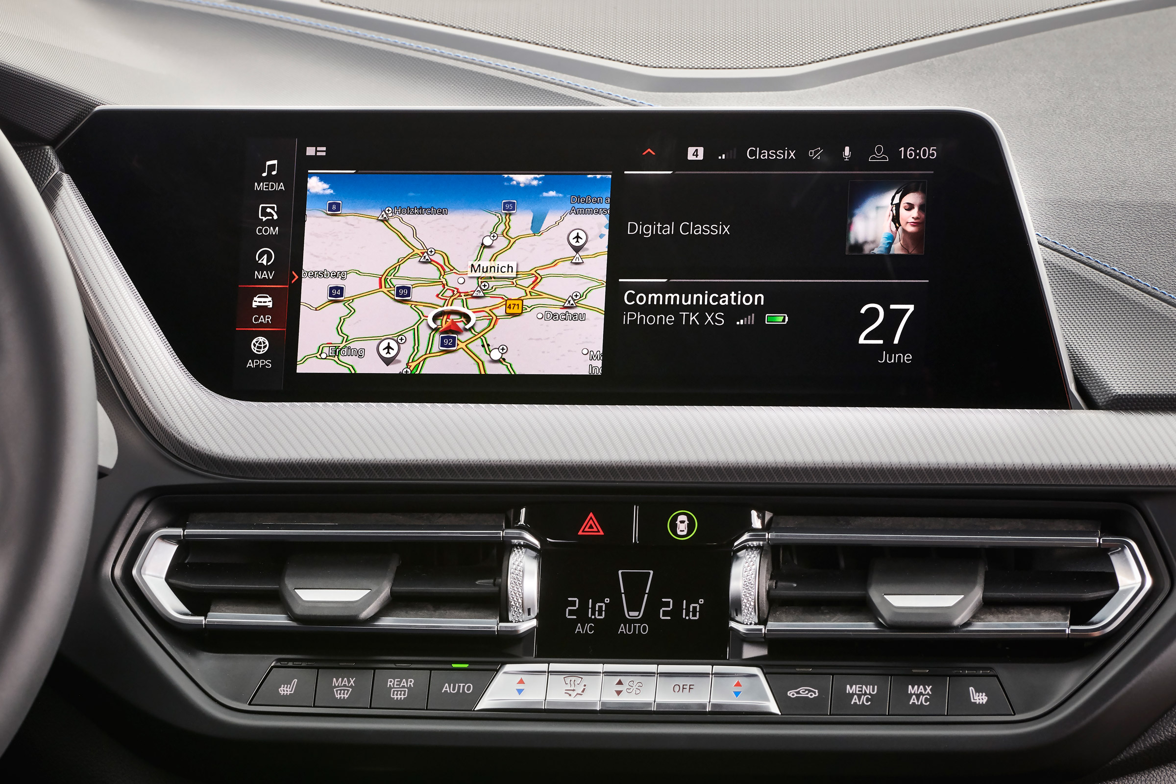 BMW M135i 2019 screen