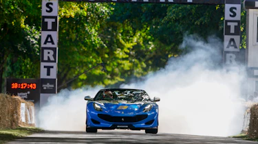 Ferrari SP3JC - burnout Goodwood 2019