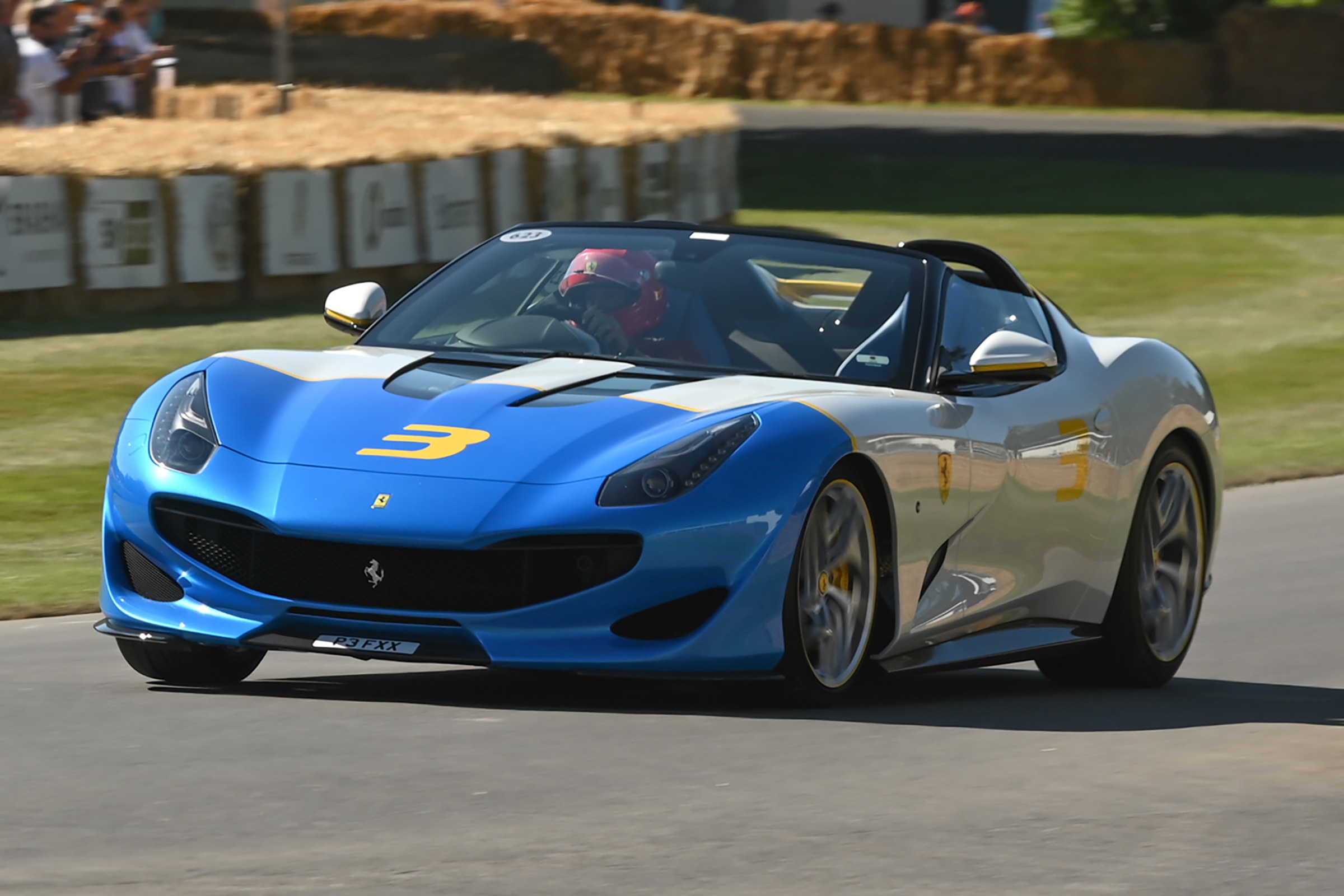 Ferrari SP3JC - front cornering Goodwood 2019