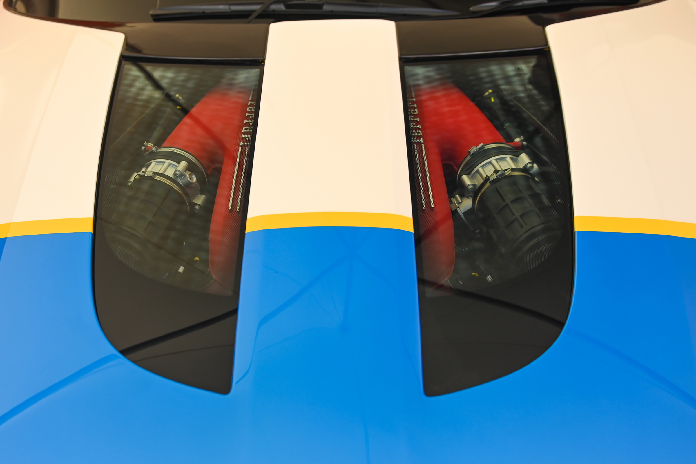 Ferrari SP3JC - engine cover Goodwood 2019