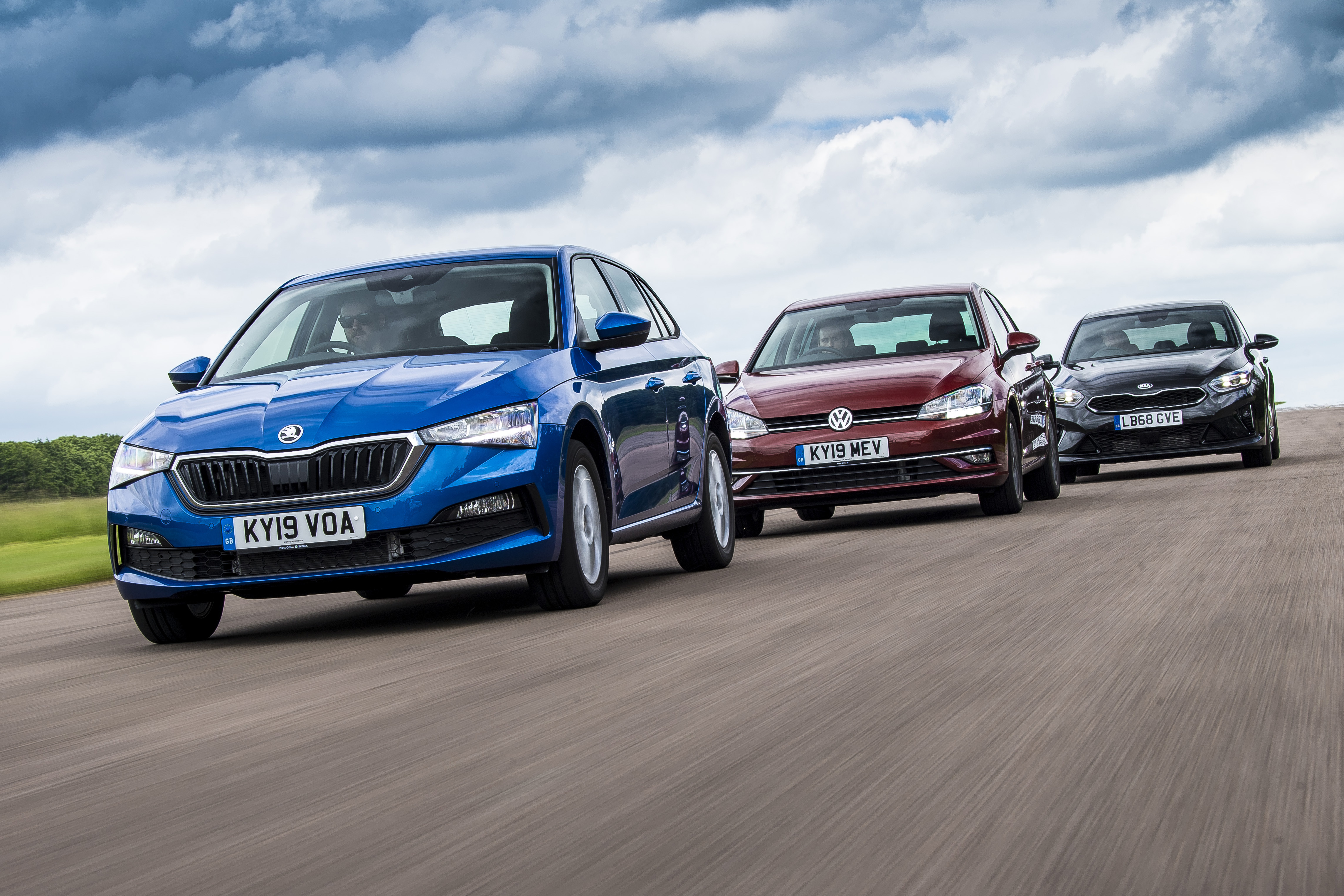Skoda Scala VW Golf Kia Ceed group