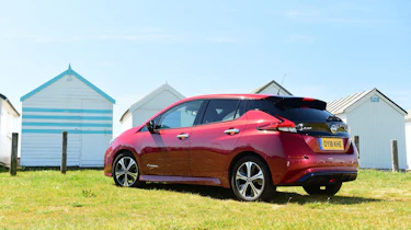 Nissan Leaf Long Termer beach rear