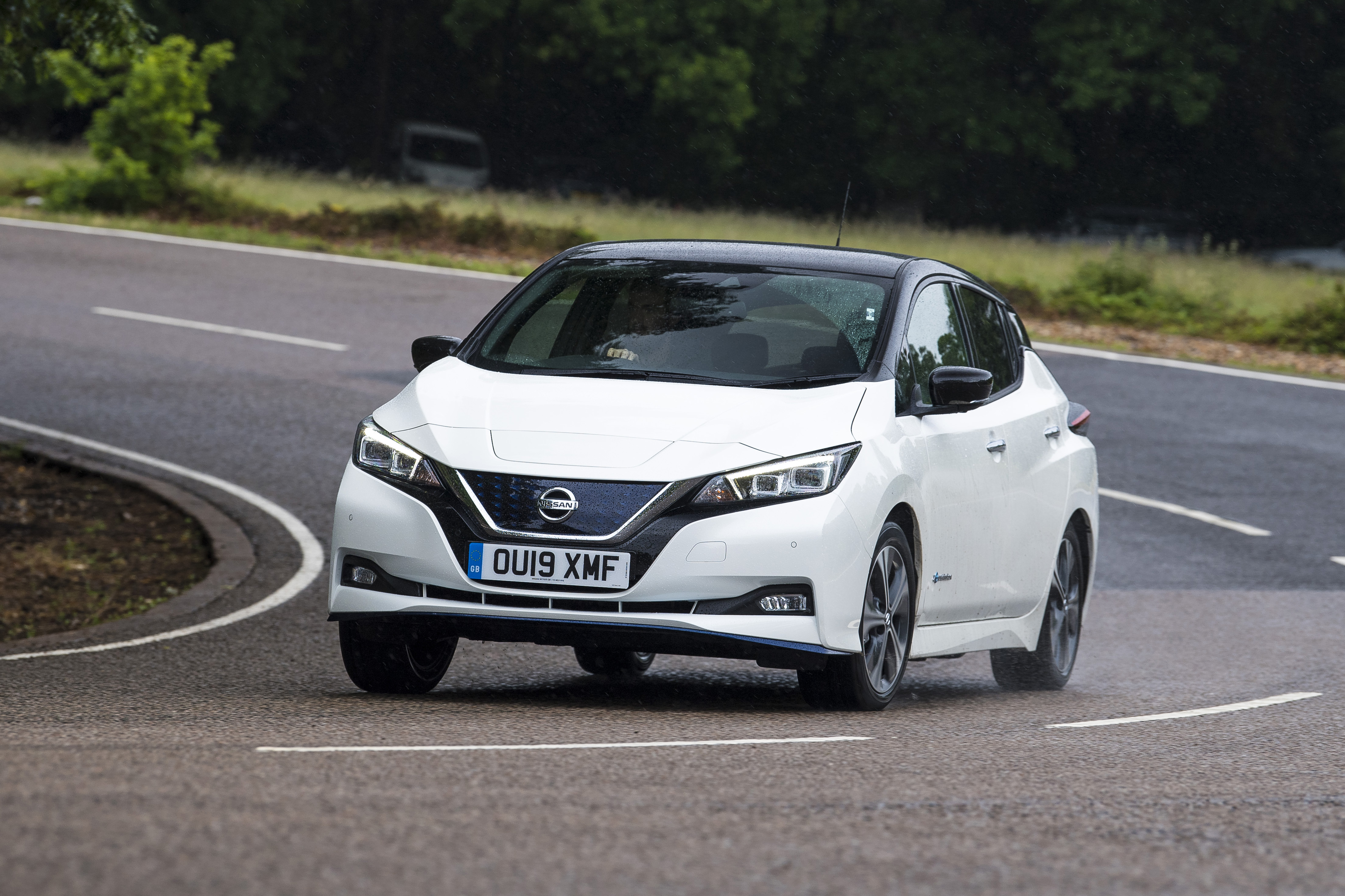 Nissan Leaf front cornering