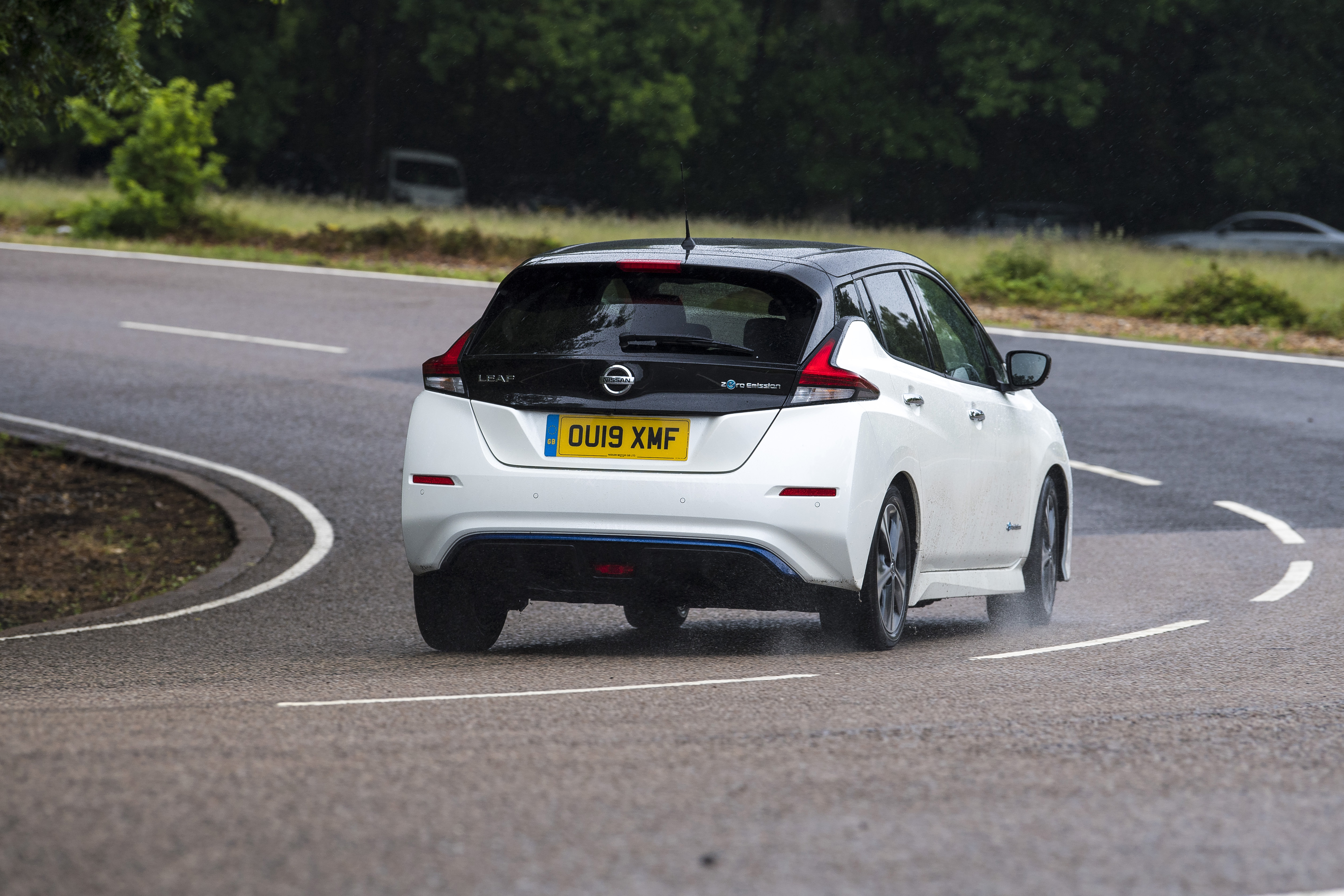 Nissan Leaf rear cornering