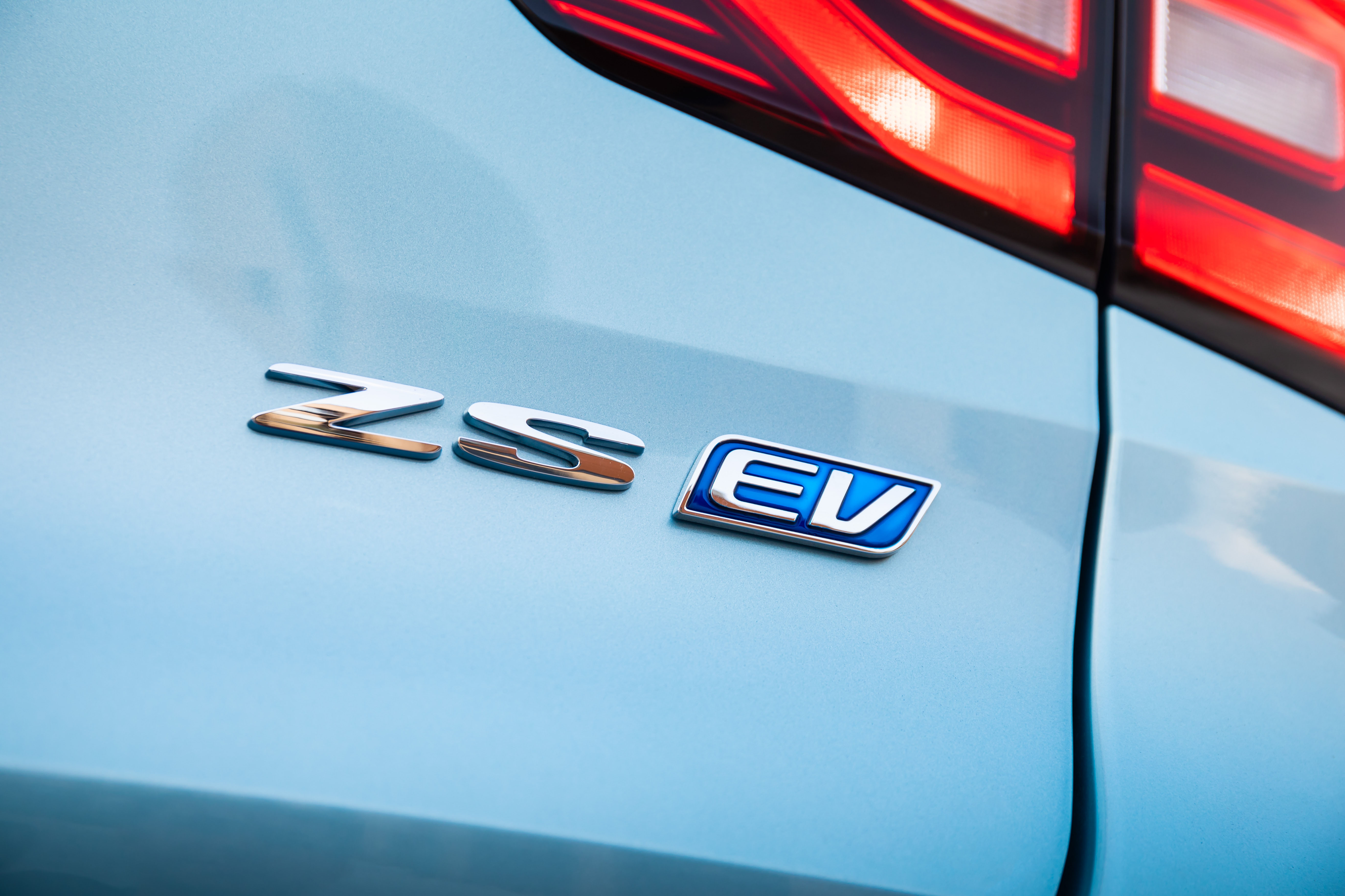 MG ZS EV badge