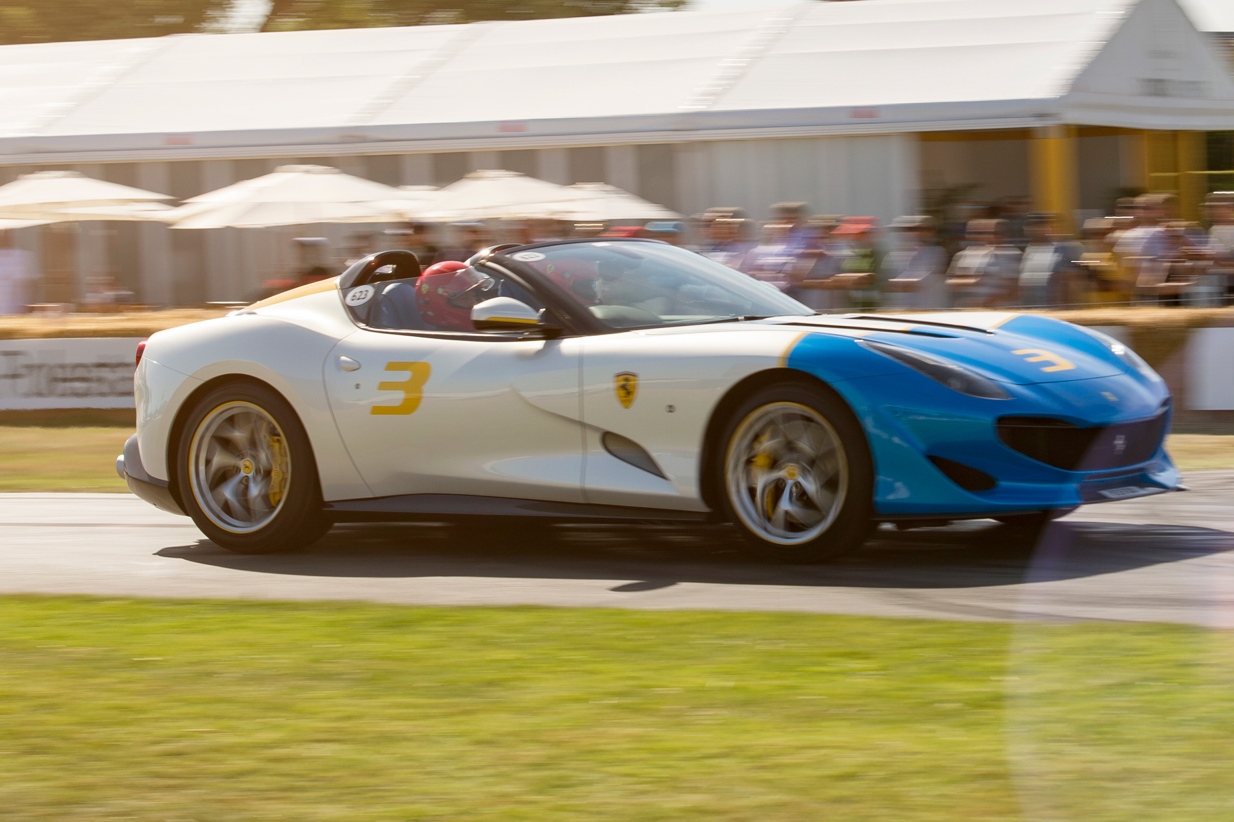 Ferrari SP3JC - side tracking Goodwood 2019
