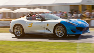 Ferrari SP3JC - side tracking Goodwood 2019