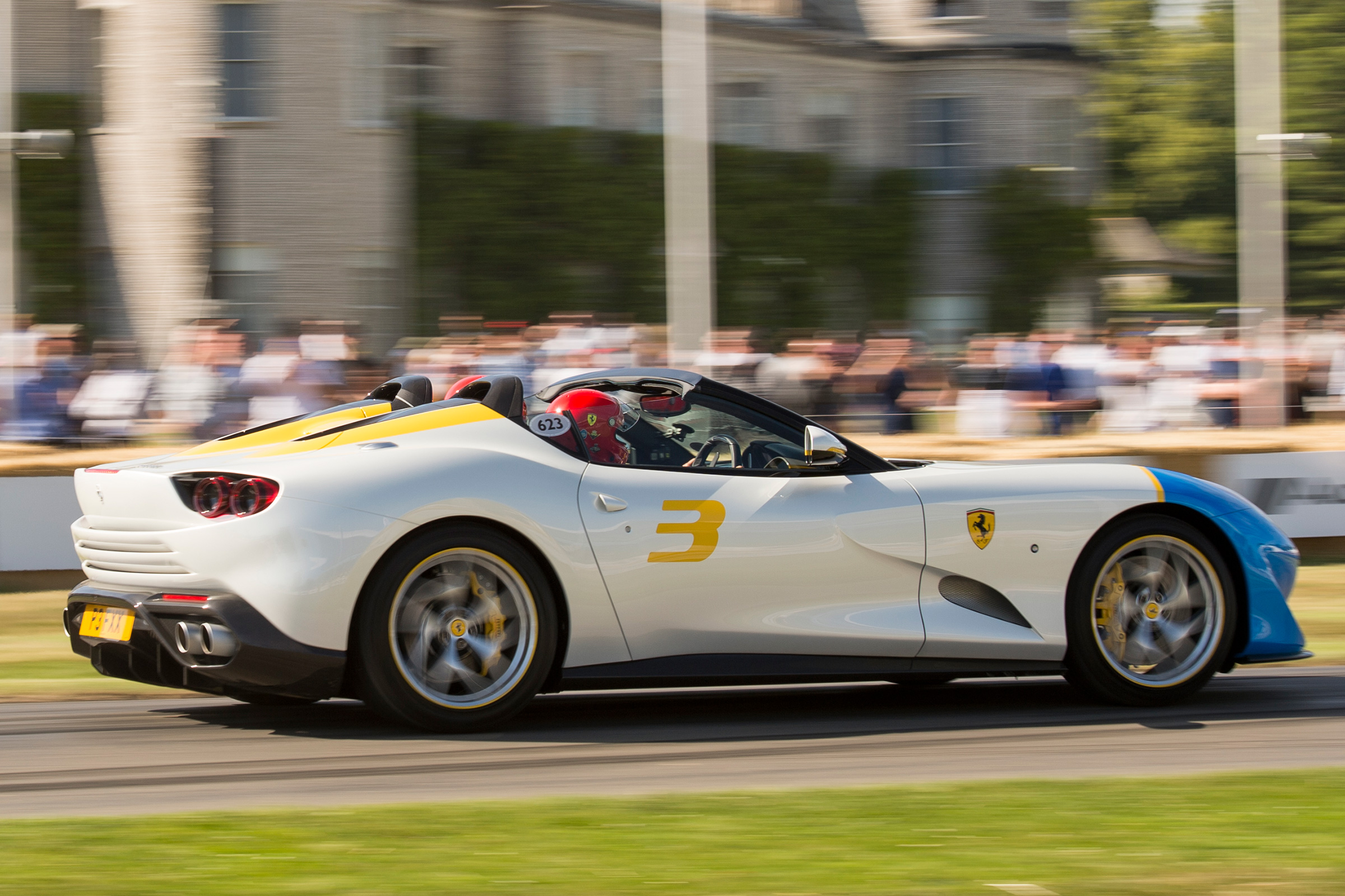 Ferrari SP3JC - side tracking Goodwood 2019