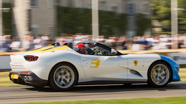 Ferrari SP3JC - side tracking Goodwood 2019