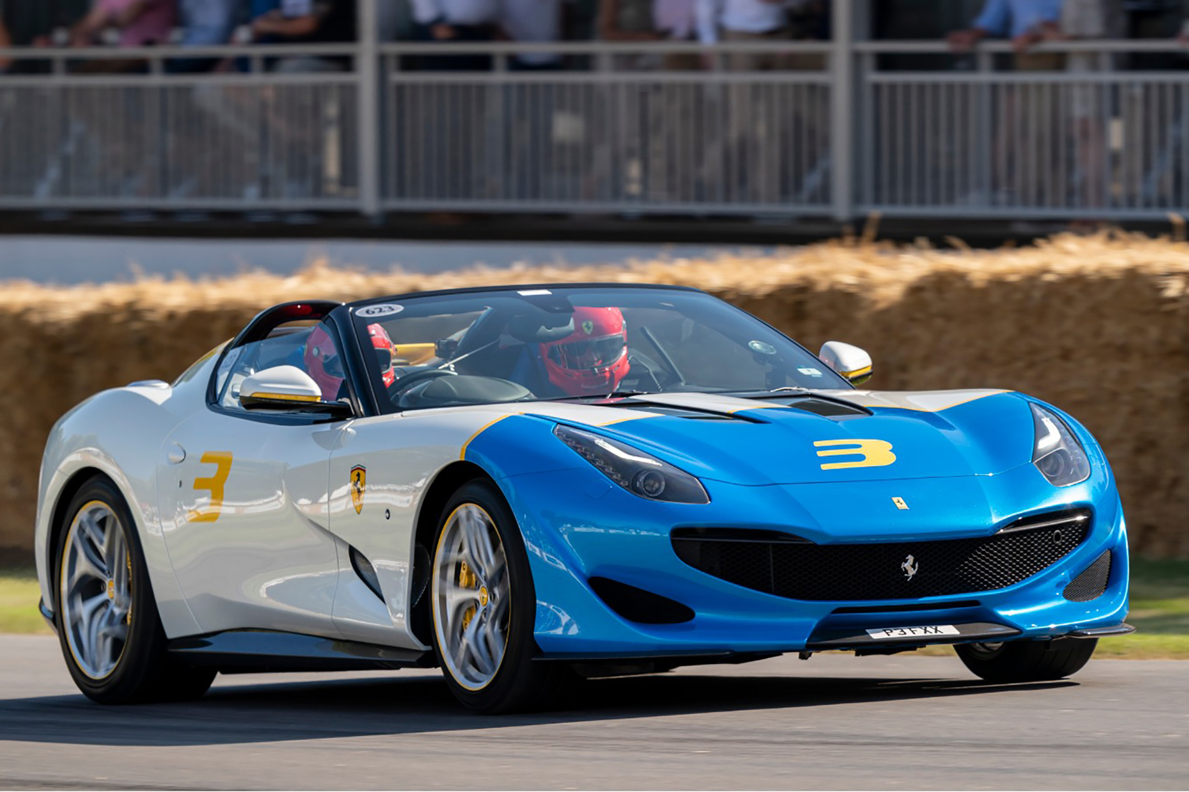 Ferrari SP3JC - front 3/4 tracking Goodwood 2019