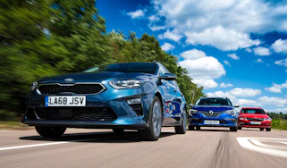 Kia Ceed SW vs Renault Megane Sport Tourer vs Skoda Octavia Estate - header