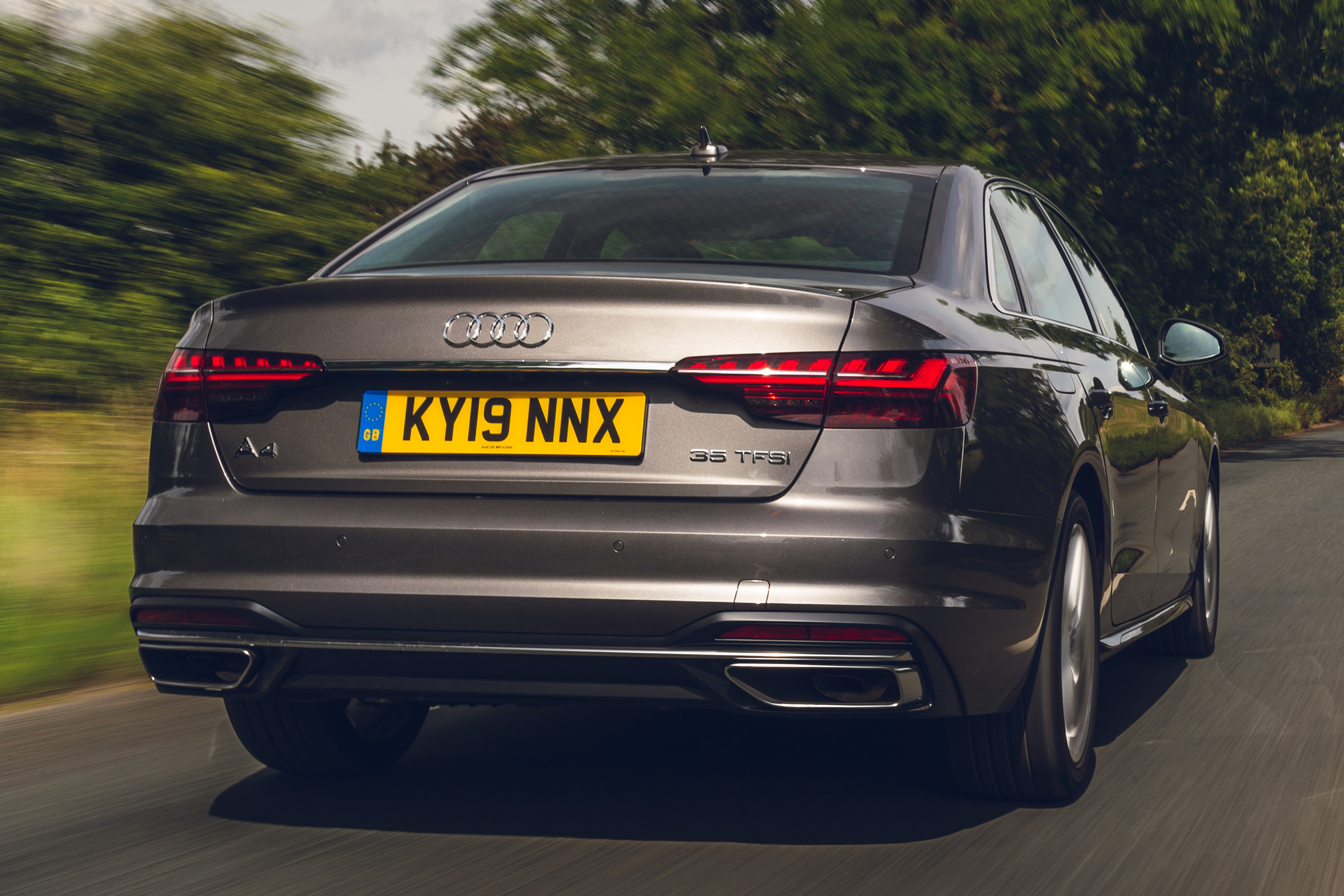 Audi A4 Saloon 35 TFSI S tronic Sport - rear 3/4 tracking 