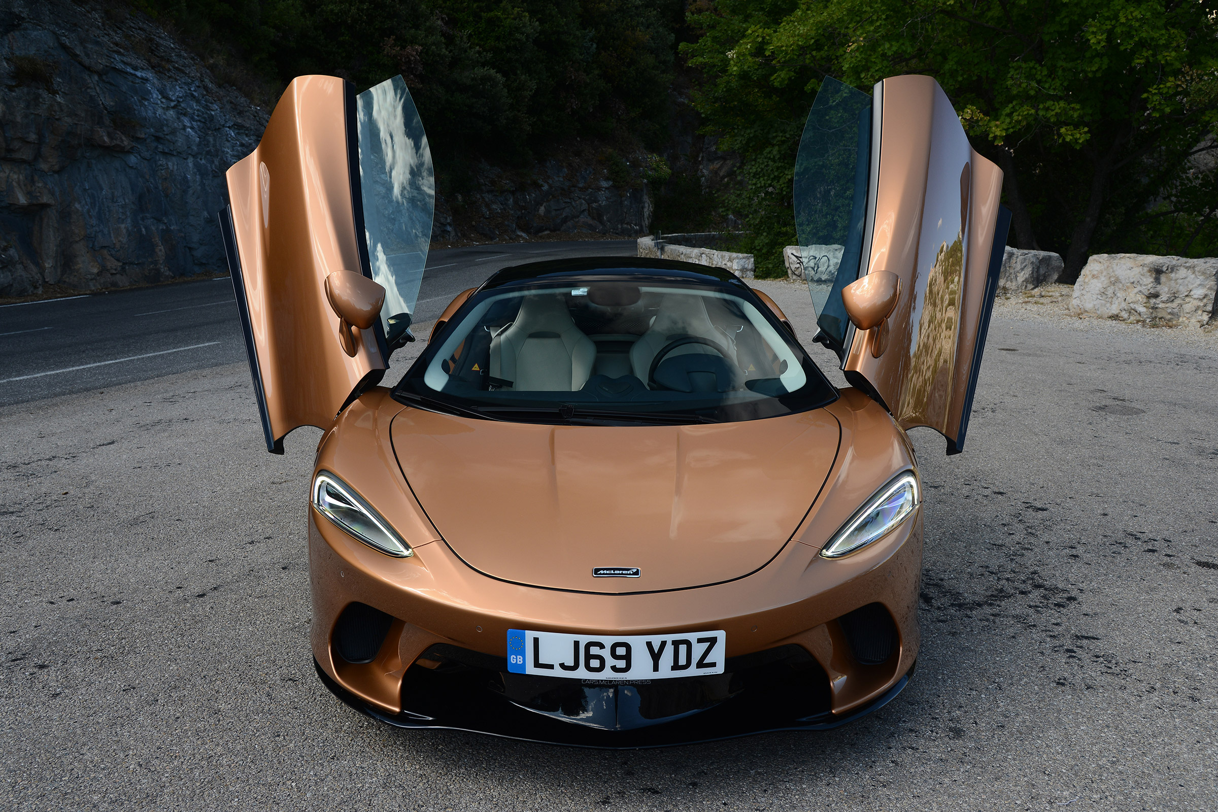 McLaren GT - full front doors open