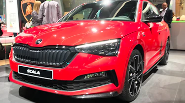 Skoda Scala Monte Carlo - front 3/4 static Frankfurt