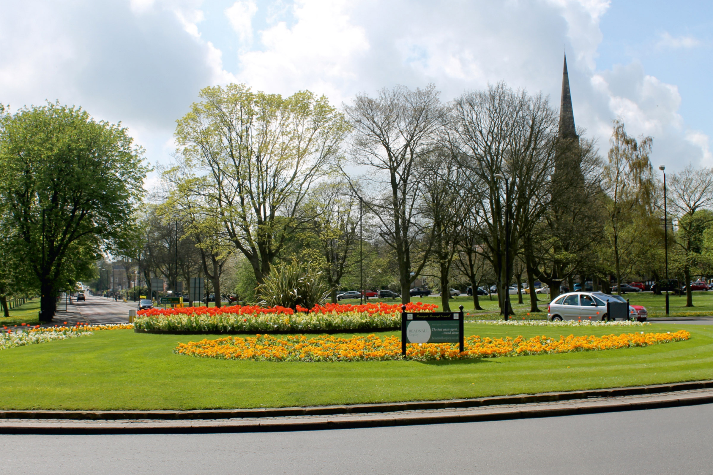 Floral roundabout, Harrogate