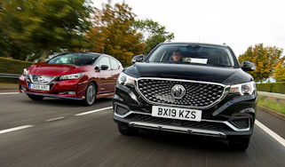 MG ZS EV vs NIssan Leaf - header