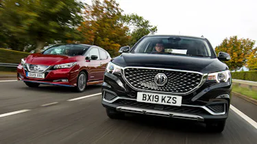 MG ZS EV vs NIssan Leaf - header