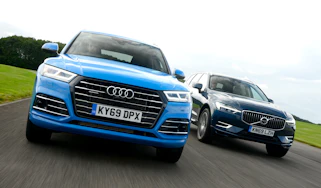 Audi Q5 TFSI e vs Volvo XC60 T8 - front