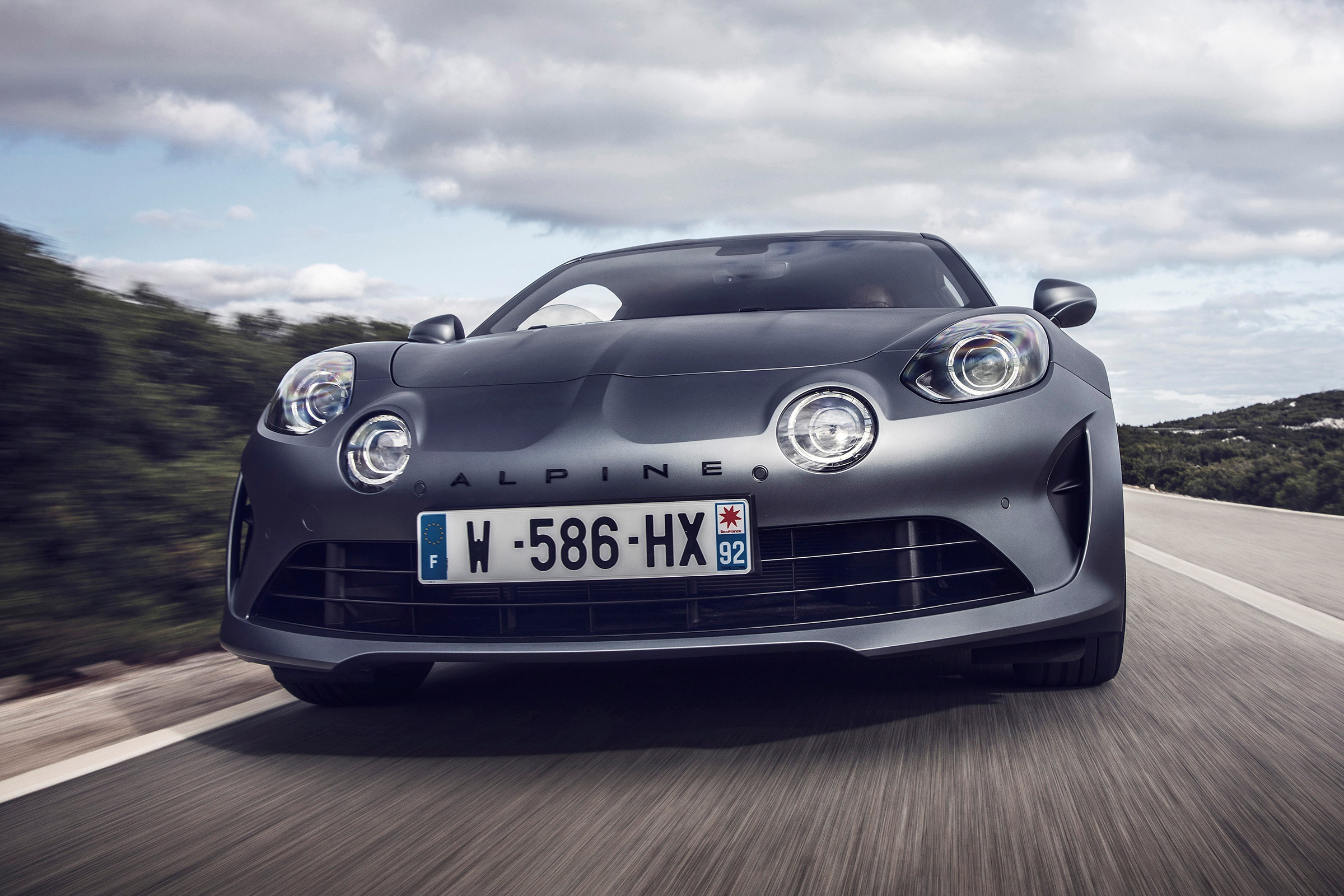 Alpine A110S - front action