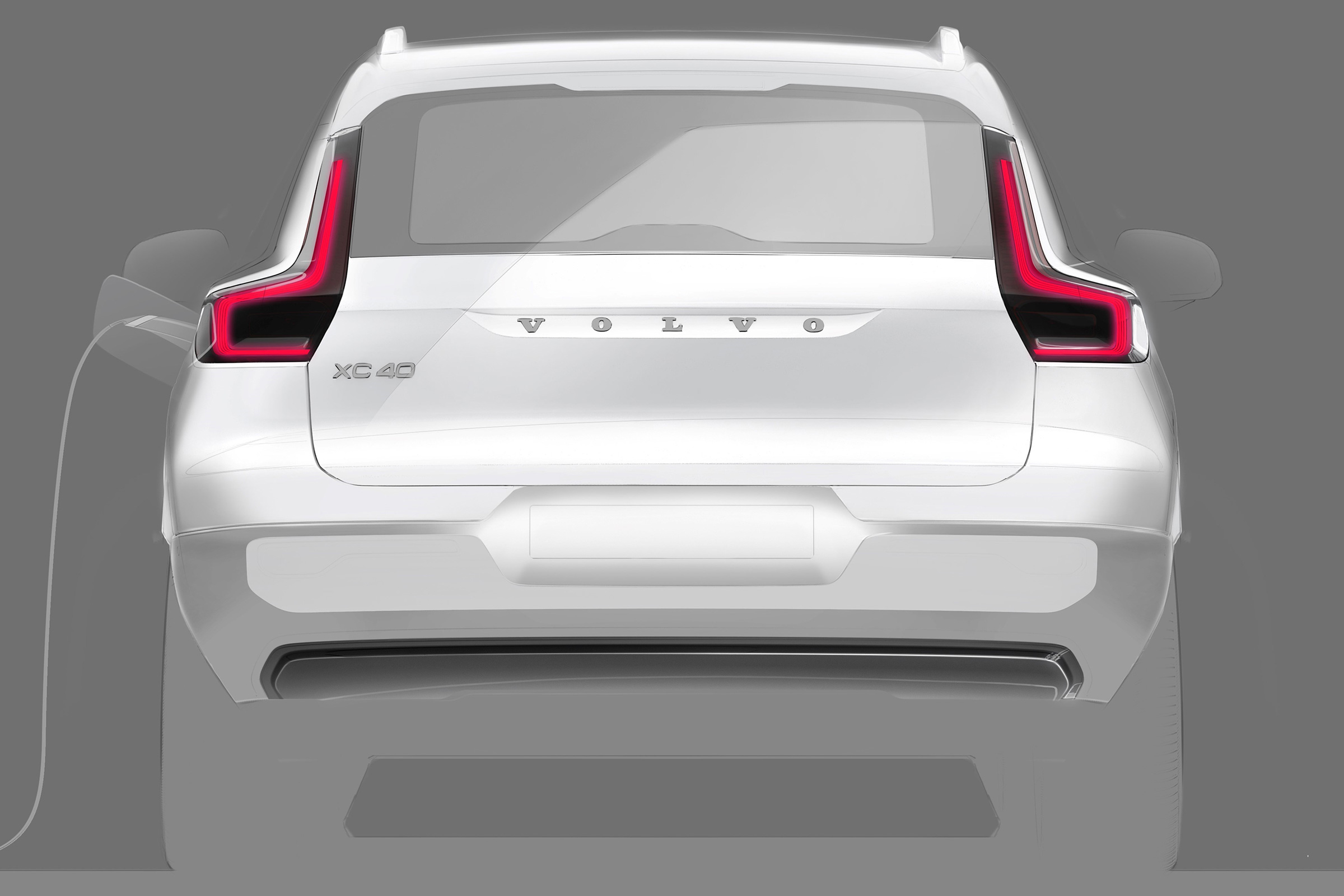 Volvo XC40 EV teaser - rear