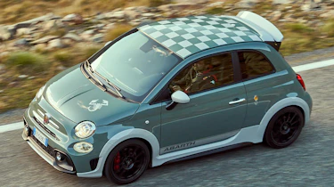 Abarth 695 70th Anniversario - aerial front tracking