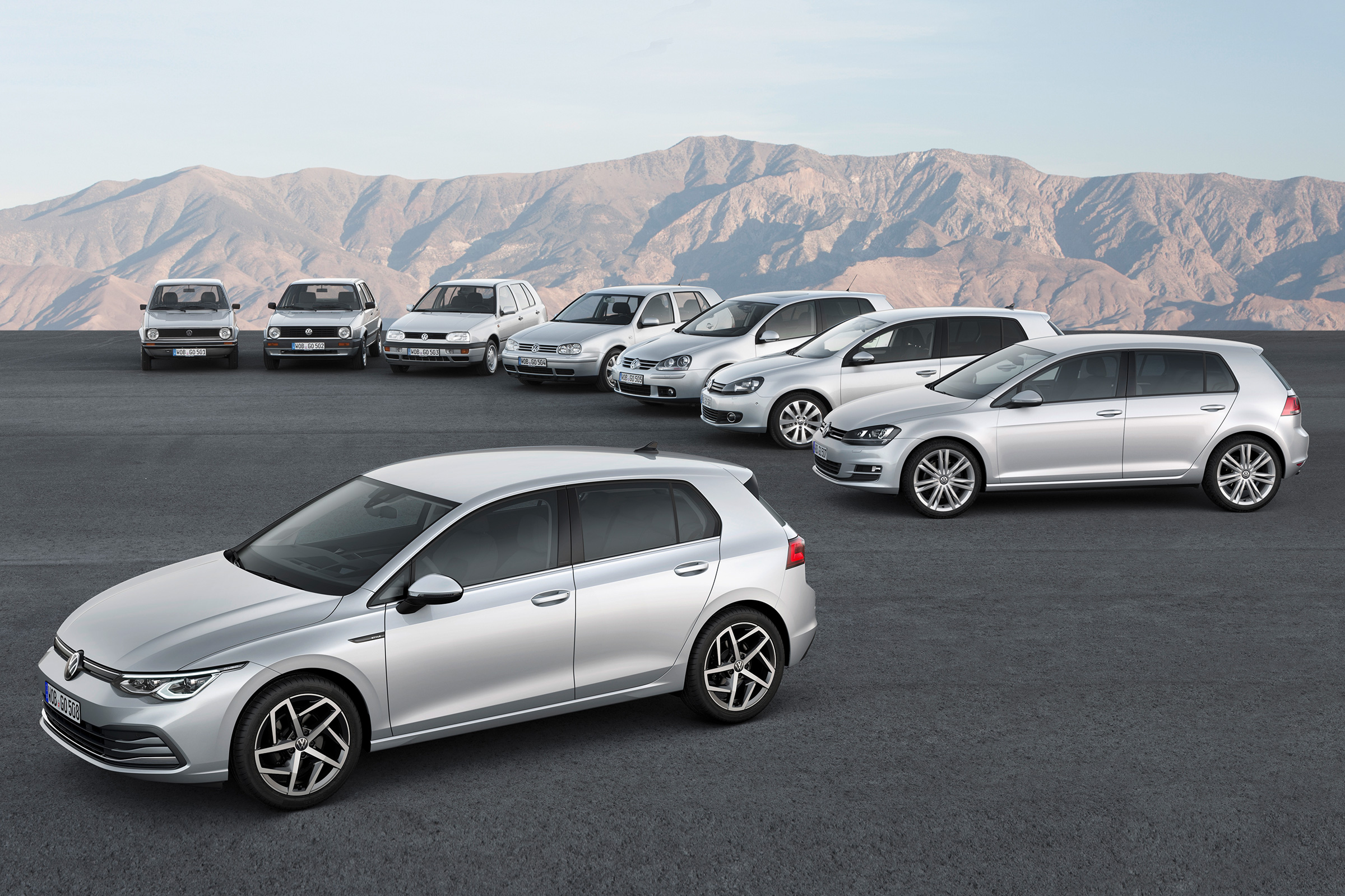 Volkswagen Golf generations - front
