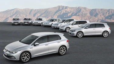 Volkswagen Golf generations - front