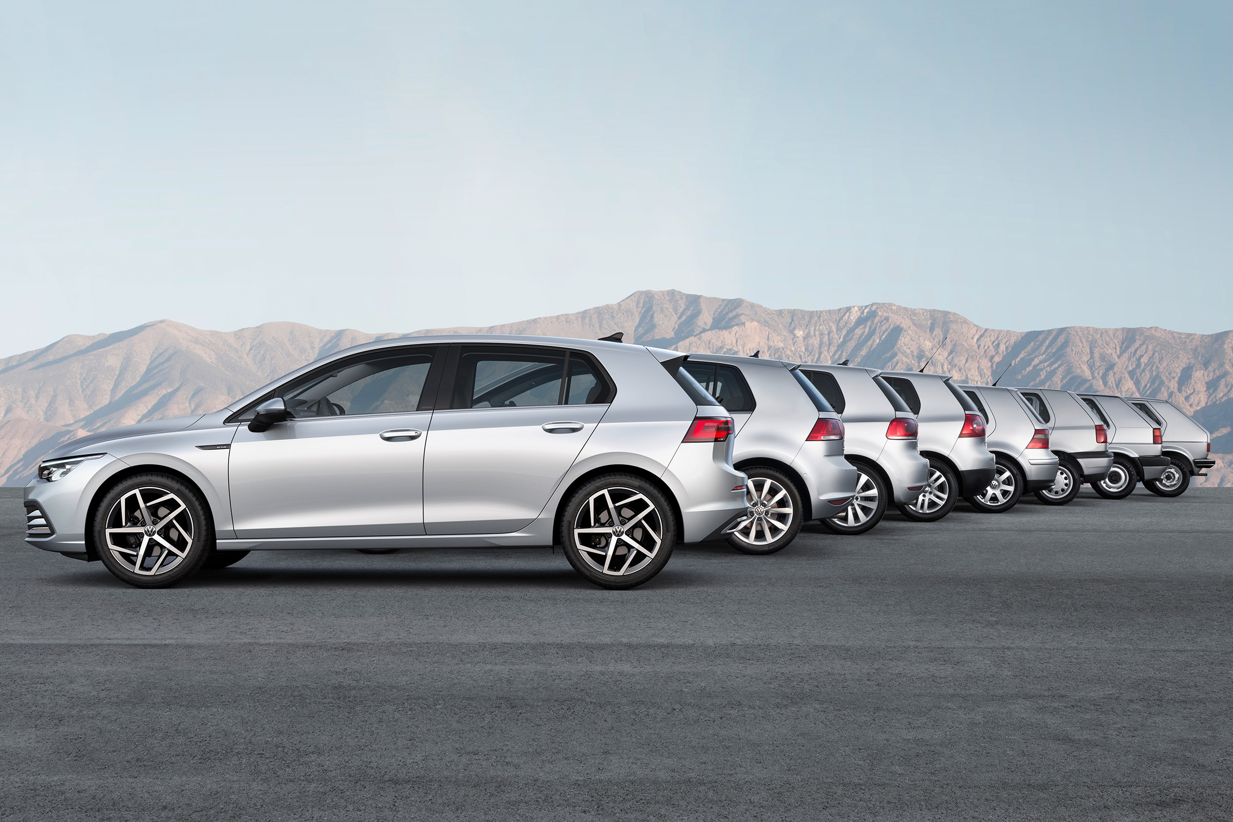 Volkswagen Golf generations - side