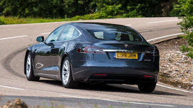 Tesla Model S - rear cornering