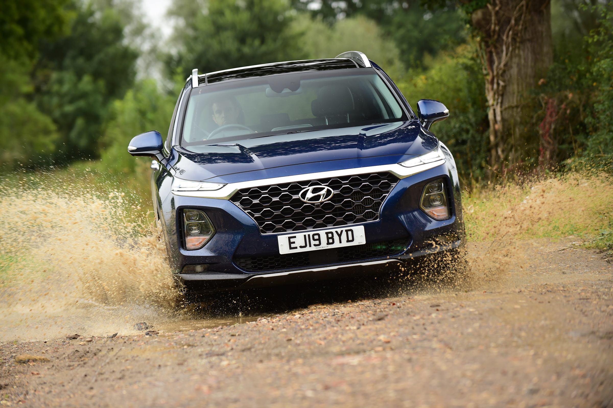 Hyundai Santa Fe - front full width through water