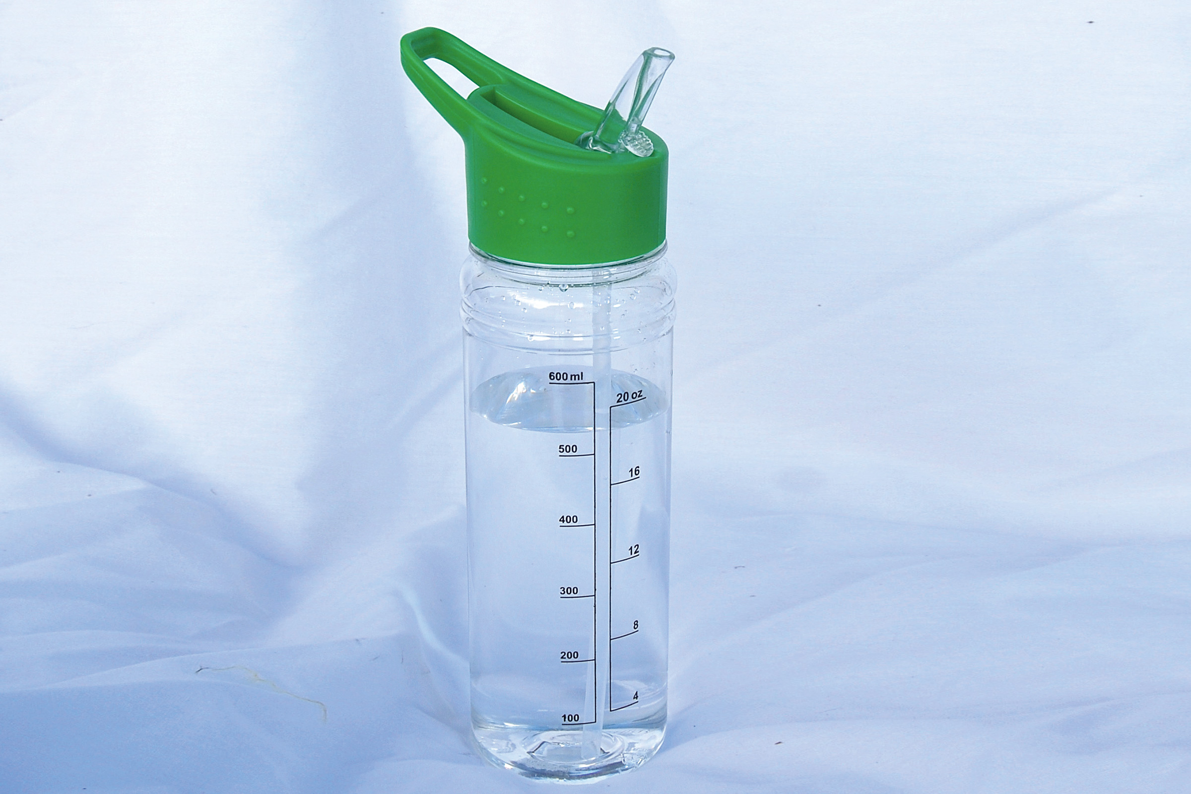 Morrisons Green Straw Flip Bottle