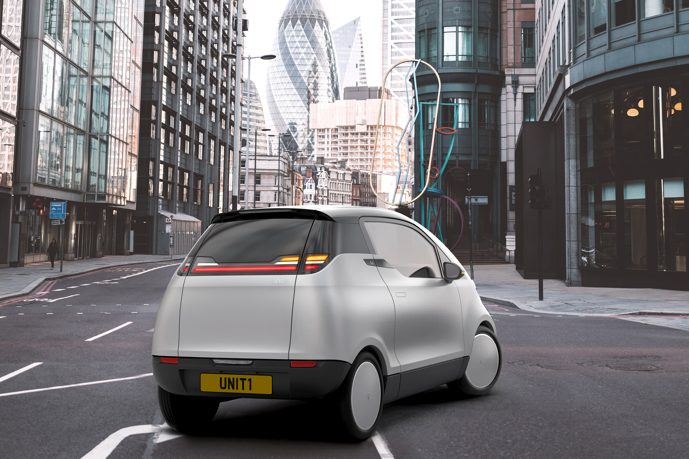 Uniti One EV - rear 3/4 static London