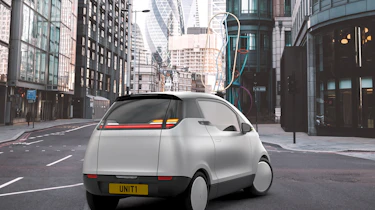 Uniti One EV - rear 3/4 static London