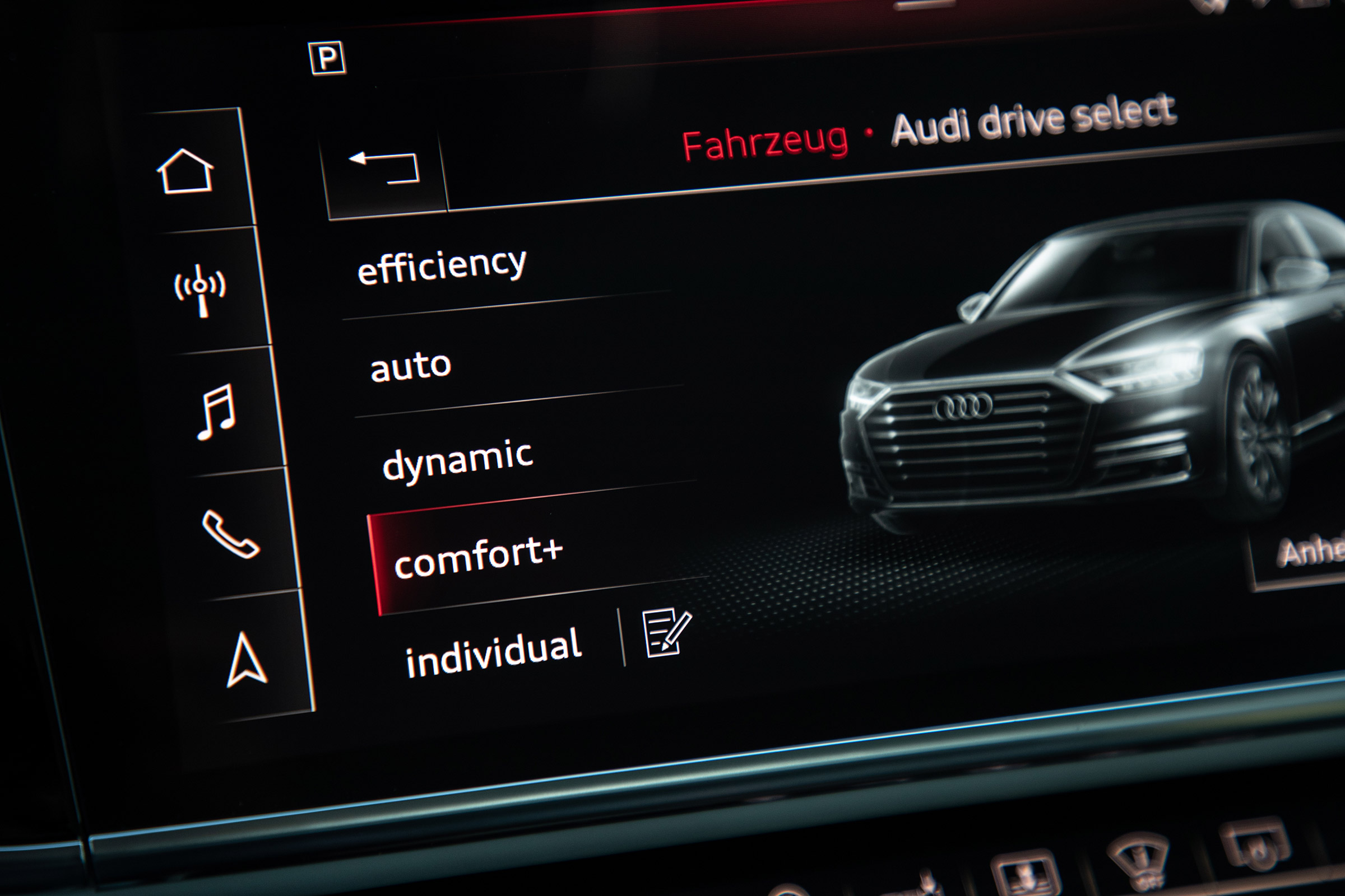 Audi S8 - drive mode