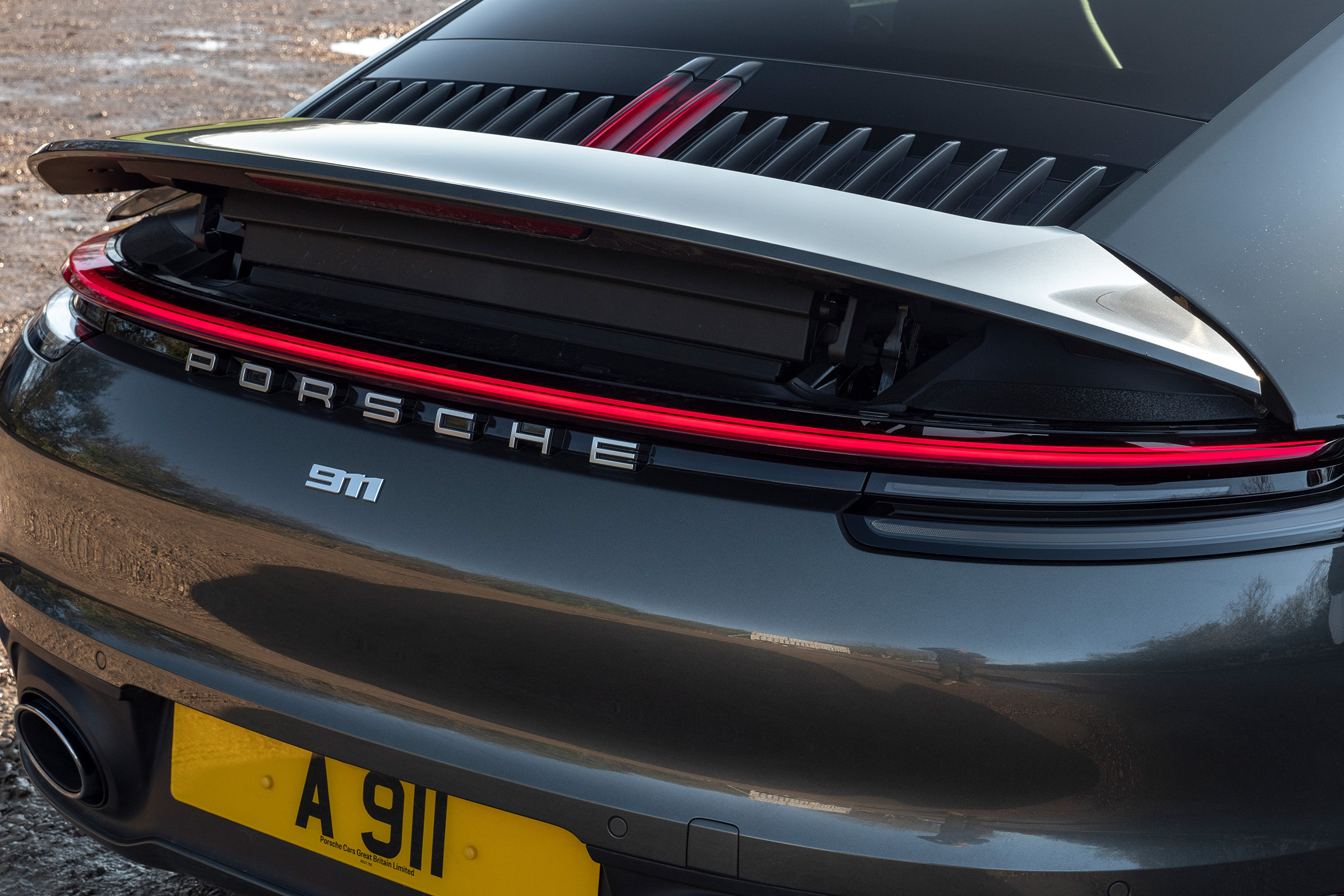 Porsche 911 Carrera - spoiler raised