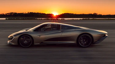 McLaren Speedtail - runway testing - side tracking