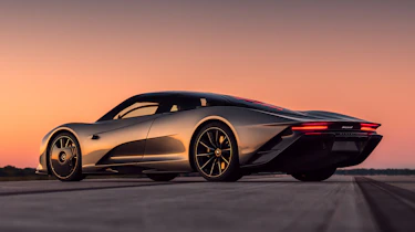 McLaren Speedtail - runway testing - rear 3/4 static