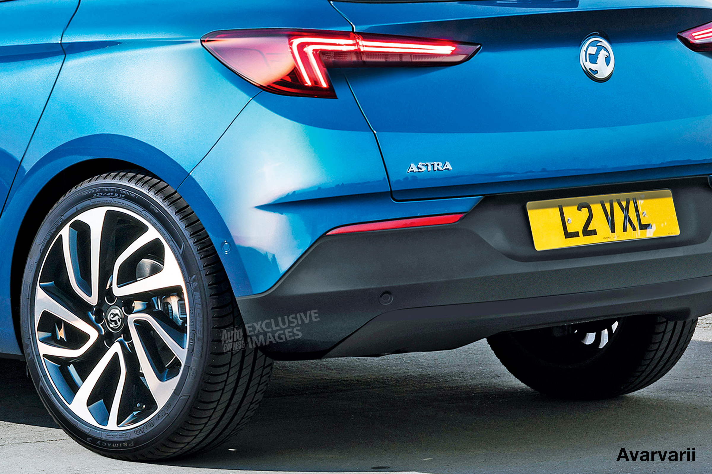 New Vauxhall Astra - rear detail (watermarked)
