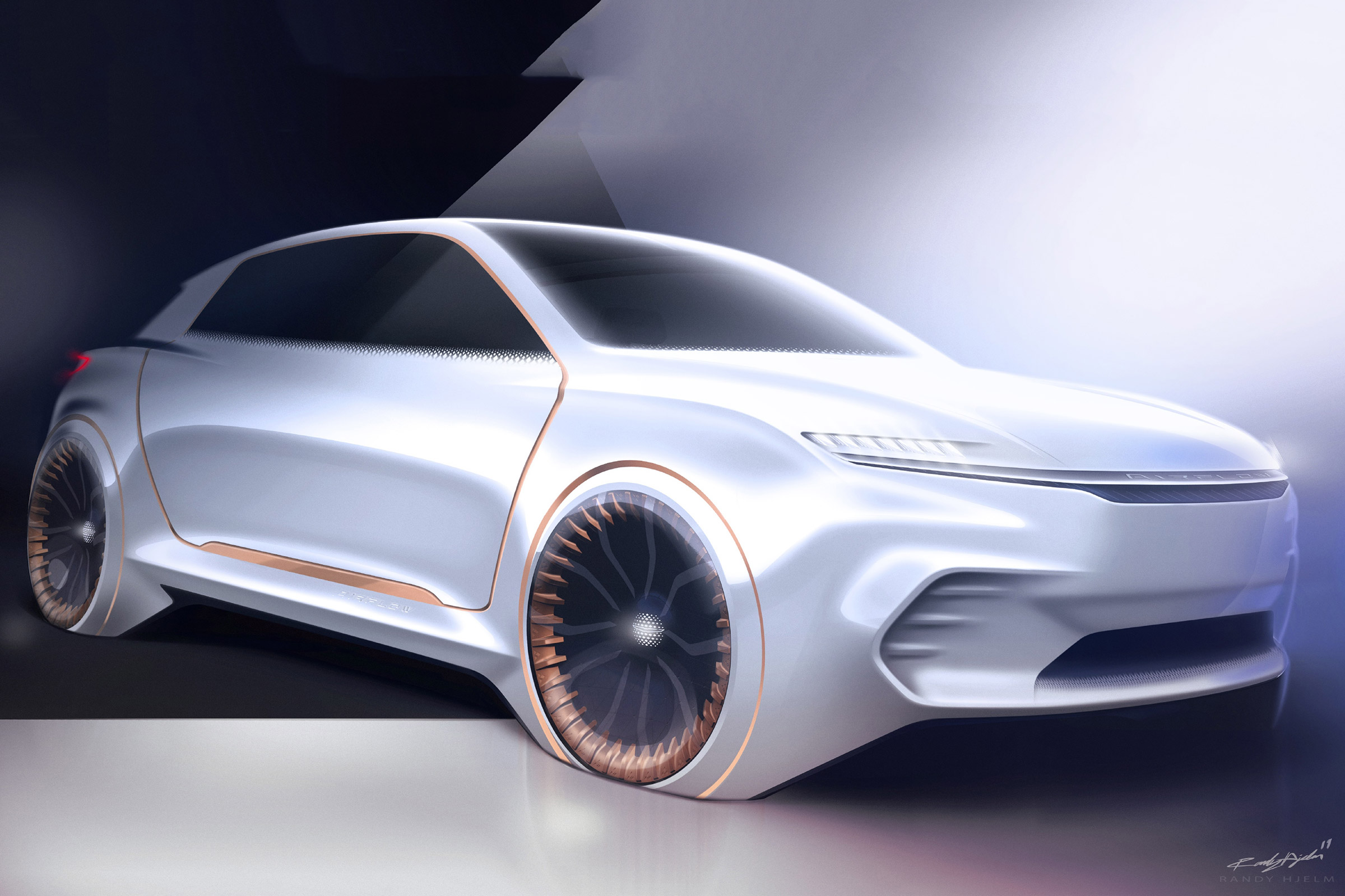 Chrysler Airflow Vision Concept - front sketch