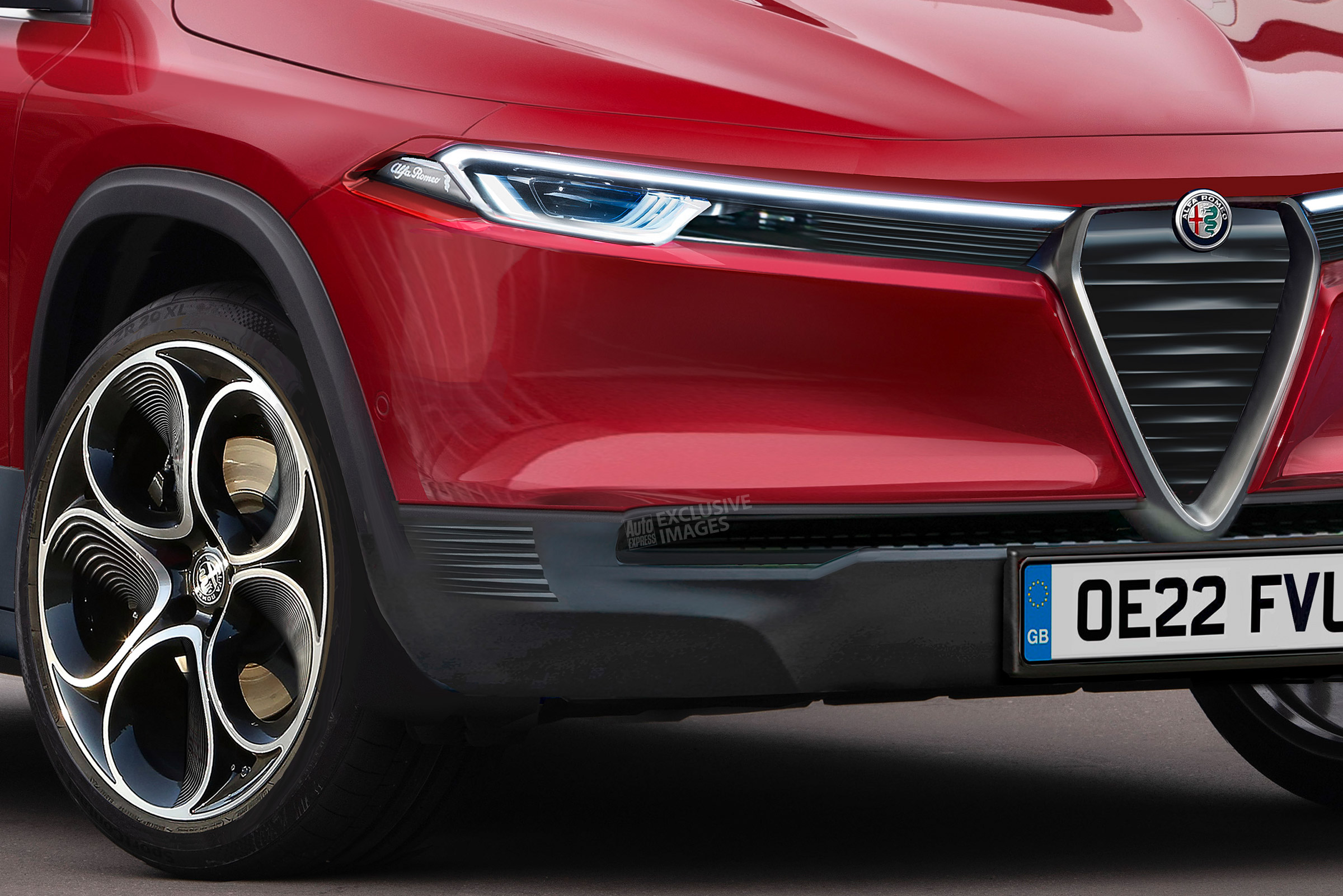 Alfa Romeo baby SUV - front detail (watermarked)