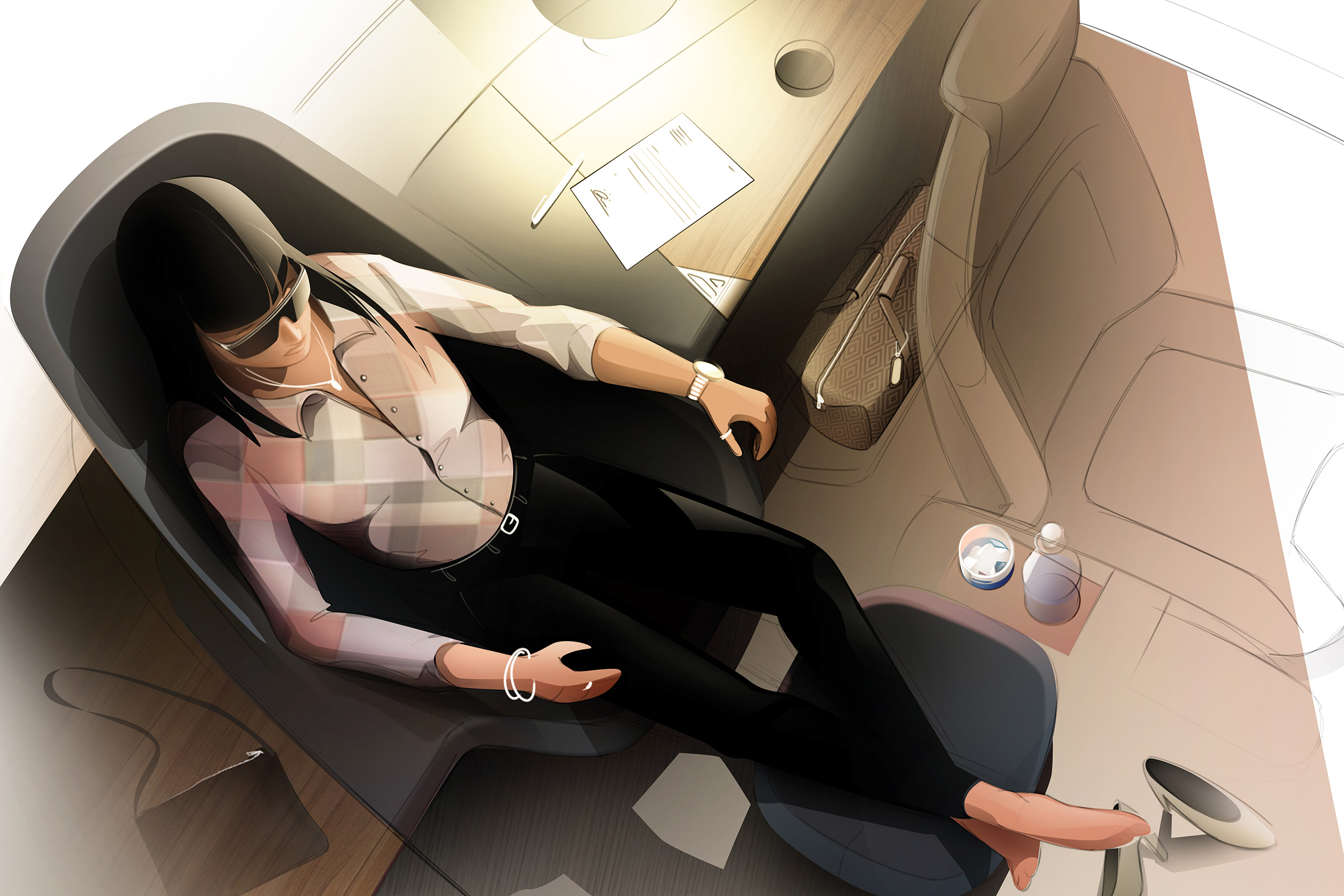 BMW i3 Urban Suite Concept - seat sketch