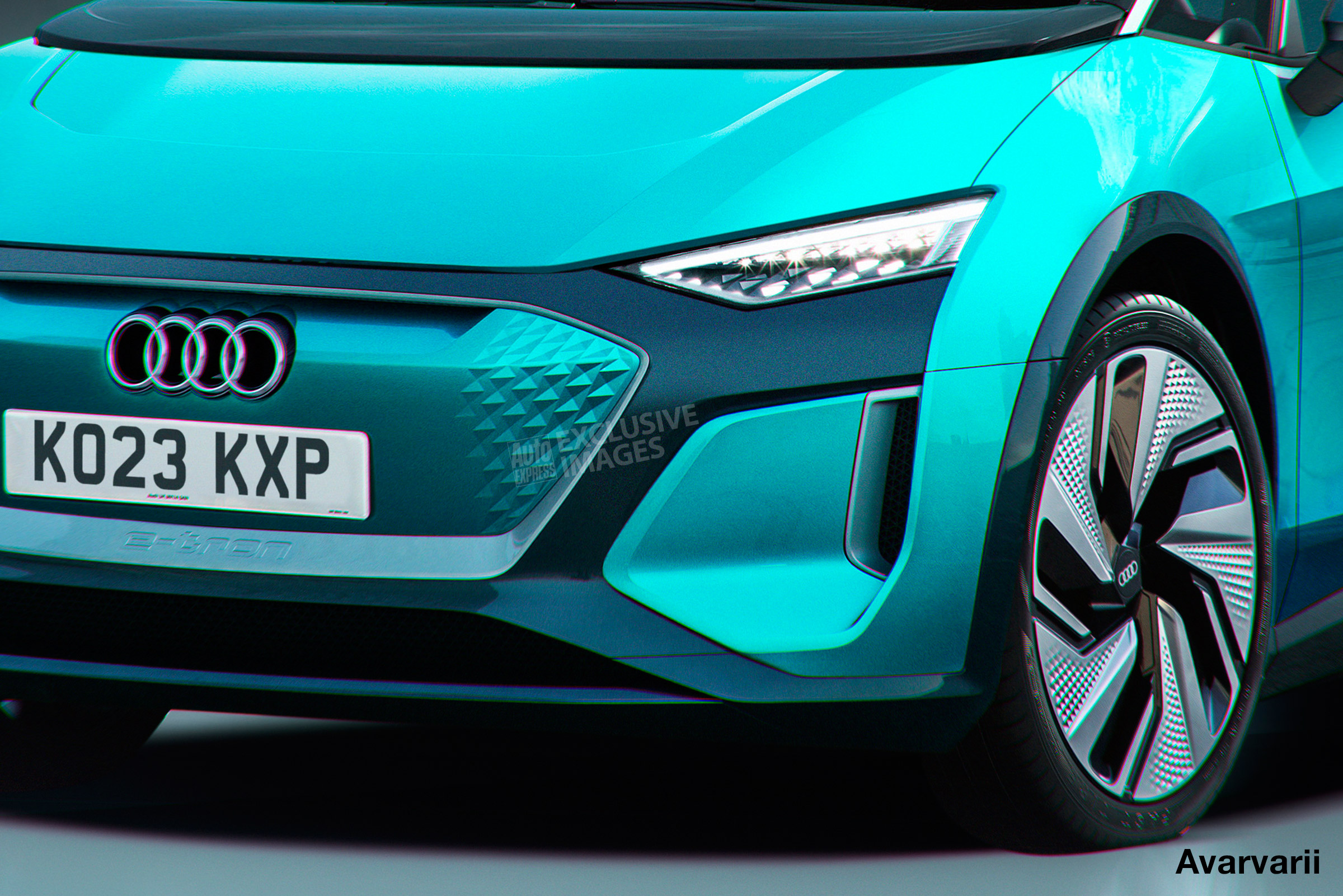 Audi electric supermini - front detail (watermarked)