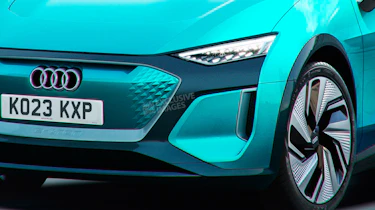 Audi electric supermini - front detail (watermarked)
